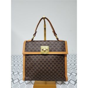 Celine Vintage Kelly Top Handle Bag Brown